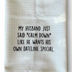 Humorous Double Sided Kitchen Towel